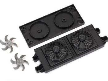 Traxxas TRX8421 Radiator, black - een set van zwarte kunststof onder