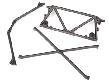 Traxxas TRX8433 Tube chassis, center support/ cage top/ rear cage support - meerdere donkerg