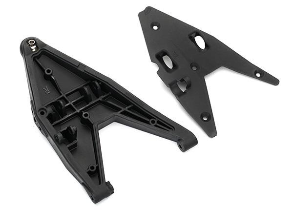 Suspension arm, lower right/ arm insert (assembled with hollow ball) Traxxas TRX8532 Suspension arm, lower right/ arm insert (assembled with hollow ball) - twee zwarte