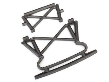 Traxxas TRX8535 Bumper, front/ bumper support - twee donkerg