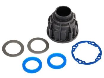 Traxxas TRX8581 Carrier, differential (front or center)/ x-ring gaskets (2)/ ring gear gasket/ 1 - een