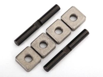 Traxxas TRX8584 Spider gear shaft (2)/ spider bushing (4) - twee donker