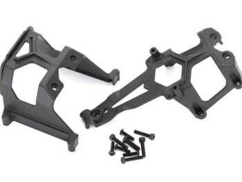 Traxxas TRX8620 Chassis supports, front & rear/ 3x12mm BCS (4)/ 3x15mm CS (4)/ 4x14mm BCS (1) - twee donker