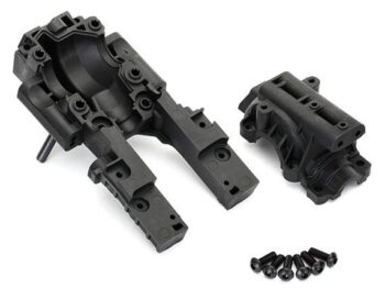 Traxxas TRX8630 Bulkhead, front (upper and lower)/ 4x12mm BCS (6) (requires #8622 chassis) - twee zwarte