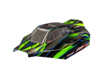 Traxxas TRX9060-GRN Body, Jato 4X4 VXL, green (painted, decals applied) - een zwar