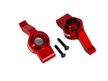 Traxxas TRX9065-RED Red Aluminum Stub Axle Carriers (L&R) - twee glanzend