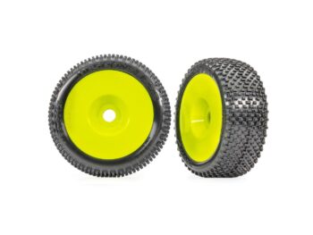 Traxxas TRX9074-YLW Tires & wheels, assembled, glued (yellow dished 3.0" wheels, Response Pro 3.0" tires, foam inserts) (2) - twee