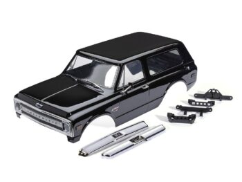 Traxxas TRX9131-BLK Body, Chevrolet Blazer (1969), complete, black (painted) (includes grille, side mirrors, door handles, windshield wipers, front & rear bumpers, clipless mounting) (requires #8072X inner fenders) - een