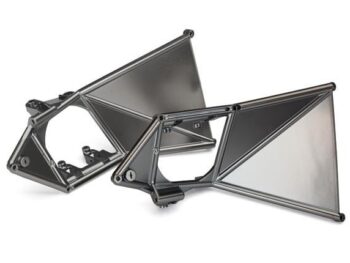 Traxxas TRX8534X Mounts, suspension arm, upper (front) (left & right) (satin black chrome-plated) - twee don