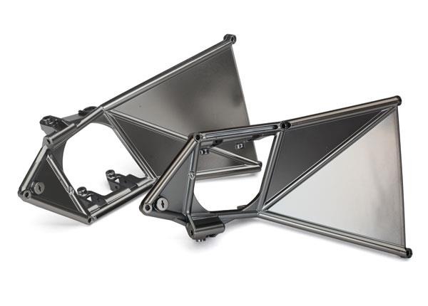 Mounts, suspension arm, upper (front) (left & right) (satin black chrome-plated) Traxxas TRX8534X Mounts, suspension arm, upper (front) (left & right) (satin black chrome-plated) - twee don