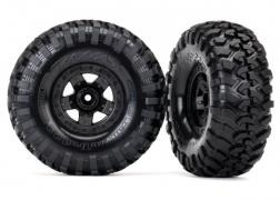 Traxxas TRX8181 Tires and wheels, assembled, glued (TRX-4 Sport wheels, Canyon Trail 2.2 tires) - twee zwarte, robu