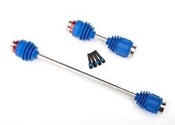 Traxxas TRX8655R Driveshafts, center E-Revo (steel constant-velocity) front (1)/ rear (1) (assemb - twee metal