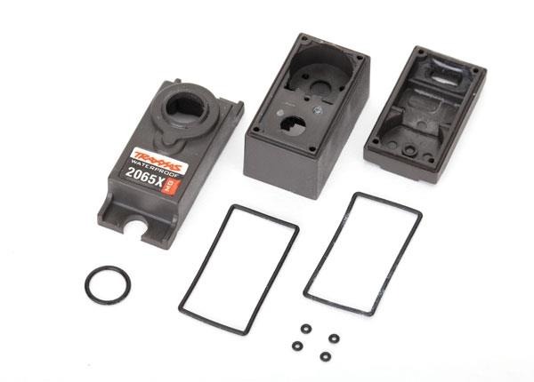 SERVO CASE/GASKETS (FOR 2065X METAL GEAR, WATERPROOF, SUB-MICRO SERVO), TRX2063X Traxxas TRX2063X SERVO CASE/GASKETS (FOR 2065X METAL GEAR, WATERPROOF, SUB-MICRO SERVO), TRX2063X - een set