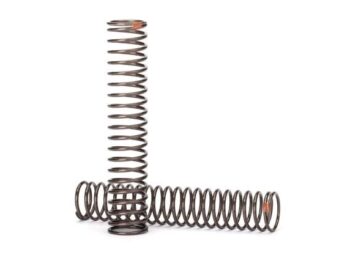 Traxxas TRX8154 Springs, shock, long (natural finish) (GTS) (0.39 rate, orange stripe) (for use, TRX8154 - twee donkerg