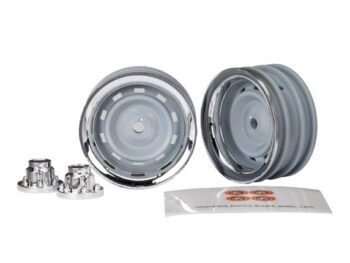 Traxxas TRX8165 Wheels, 1.9, chrome (2)/ center caps (2)/ center caps (2)/ decal sheet (requires, TRX8165 - twee grijze RC