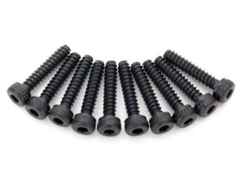 Traxxas TRX8167 Screws, 2x10mm cap-head, self-tapping (hex drive) (10), TRX8167 - tien zwarte