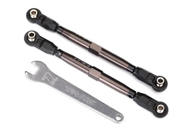 Traxxas TRX8547A Toe links, front, Unlimited Desert Racer (TUBES dark titanium anodized, 7075-T6, TRX8547A