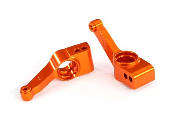Carriers, stub axle (orange-anodized 6061-T6 aluminum) (rear) (2) Traxxas TRX1952T Carriers, stub axle (orange-anodized 6061-T6 aluminum) (rear) (2) - twee oranje