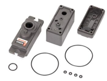 Traxxas TRX2081X Servo case/ gaskets (for 2080X metal gear, micro, waterproof servo), TRX2081X - drie don