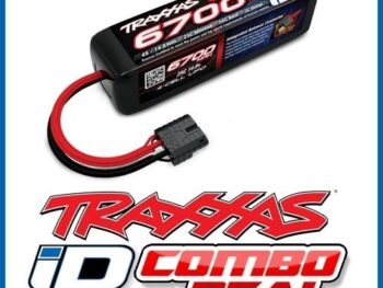 Traxxas TRX2890X-C Power Cell LiPo 6700mAh 14.8V 4S 25C , ID Combo With Traxxas Car - zwarte Li