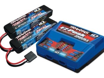 Traxxas TRX2991GX-C Traxxas 4S COMBO (2X 2869X 7.4V LiPo & 1X 2972GX duo charger - blauw