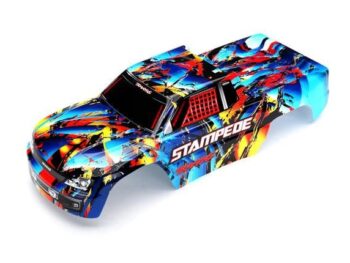 Traxxas TRX3648 Body, Stampede, Rock n' Roll (painted, decals applied) - een felge