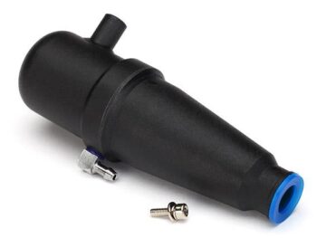 Traxxas TRX4452R Tuned Pipe, Assembled (N. Rustler, N. 4-Tec, N. Sport Style) (TRX 2.5, 2.5R) (Replaces 4452) - zwarte