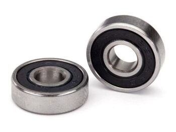 Traxxas TRX5099A Ball bearing, black rubber sealed (6x16x5mm) (2) - twee zilverkle