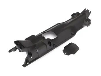 Traxxas TRX5637X Skidplate, transmissie, nylon (zwart)/ cover