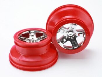 Traxxas TRX5868 Wheels, Sct Chrome, Red Beadlo - twee