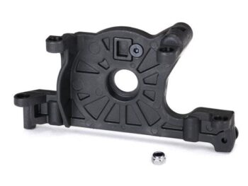 Traxxas TRX7460A Motor mount (assembled with 3x6 flat-head machine screw)/ 3.0mm NL (1) - zwart kunststof