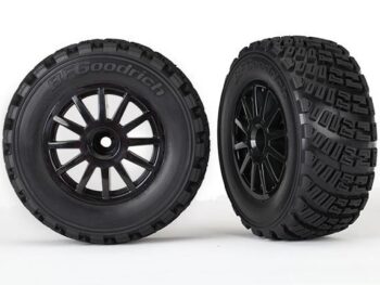 Traxxas TRX7473T Tires & wheels, assembled, glued (black wheels, gravel patte, TRX7473T - twee zwarte