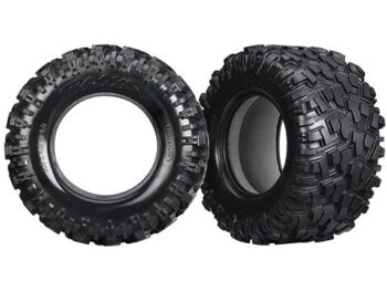 Traxxas TRX7770X Tires, Maxx AT (left & right) (2)/ foam inserts (2), TRX7770X - twee zwarte