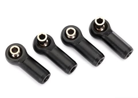 ROD ENDS (4) (ASSEMBLED WITH STEEL PIVOT BALLS) Traxxas TRX7797 ROD ENDS (4) (ASSEMBLED WITH STEEL PIVOT BALLS) - vier zwarte st