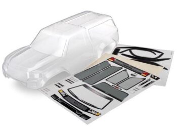 Traxxas TRX8112 Body with camper, TRX-4 Sport (clear, trimmed, requires painting)/ window masks/ - een transpar