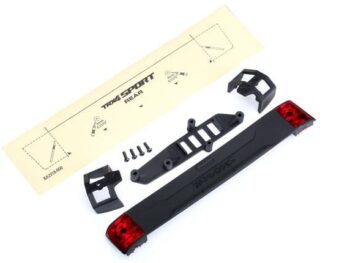 Traxxas TRX8117 Tailgate panel/ tail light lens (2) (left & right)/ mounting hardware - een zwar