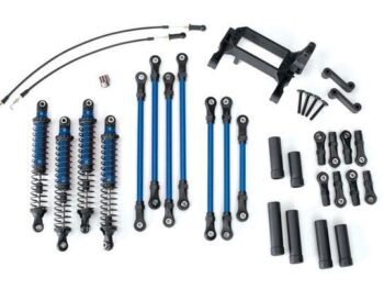 Traxxas TRX8140X Long Arm Lift Kit, TRX-4, complete (includes blue powder coated links, blue-anod - een
