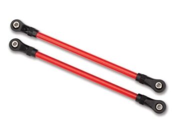 Traxxas TRX8145R Suspension links, rear lower, red (2) (5x115mm, powder coated steel) (assembled - twee rode