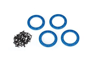 Traxxas TRX8169X Beadlock rings, blue (1.9') (aluminum) (aluminum) (4)/ 2x10 CS (48) - vier blauwe