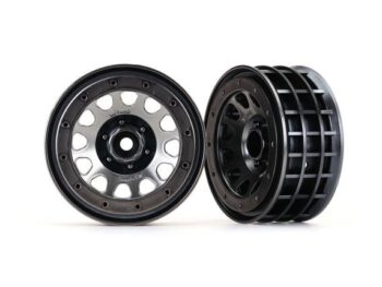 Traxxas TRX8171 Wheels, Method 105 2.2 (black chrome, black chrome, beadlock) (beadlock rings so - twee RC-aut