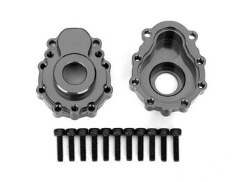 Traxxas TRX8251A Portal housings, outer, 6061-T6 aluminum (charcoal gray-anodized) (2)/ 2.5x10 CS - twee donkerg