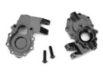 Portal housings, inner (front), 6061-T6 aluminum (charcoal gray-anodized) (2)/ 3