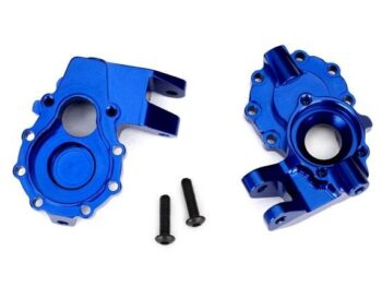 Traxxas TRX8252X Portal housings, inner (front), 6061-T6 aluminum (blue-anodized) (2)/ 3x12 BCS ( - twee blau