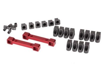 Traxxas TRX8334R Mounts, suspension arms, aluminum (red-anodized) (front & re, #TRX8334R - een set