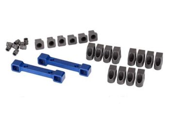 Traxxas TRX8334X Mounts, suspension arms, aluminum (blue-anodized) (front & r, #TRX8334X - een set van blau