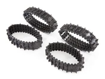 Traxxas TRX8877 Treads, Deep-Terrain, TRX-4 Traxx (Complete Set, Front & Rear) (Rubber) (4) - vier zwarte