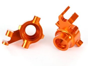 Traxxas TRX8937A Steering blocks, 6061-T6 aluminum (orange-anodized), left & right - twee oranje