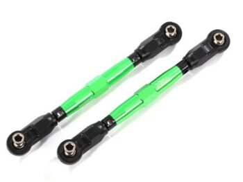 Traxxas TRX8948G Toe links, front (TUBES green-anodized, 7075-T6 aluminum, stronger than titanium - twee