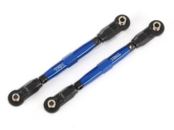 Traxxas TRX8948X Toe links, front (TUBES blue-anodized, 7075-T6 aluminum, stronger than titanium) - twee blauw