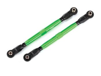 Traxxas TRX8997G Toe links, Wide Maxx (TUBES 6061-T6 aluminum (green-anodized)) - twee groene